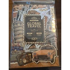 Global Travel Vintage Sticker Book 50 Sheets Washi Paper Ephemera Junk Journal